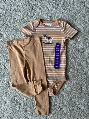 Pekkle Striped Dog Graphic PJ Set